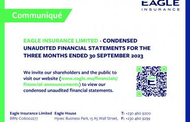 notice- condensed unaudited financial statements for the three months ended 30 September 2023